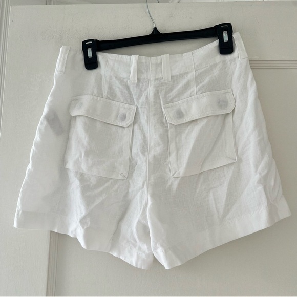 J. Crew Seaside cargo short in linen-TENCEL™ lyocell blend in white size 6 NWT - Picture 7 of 9